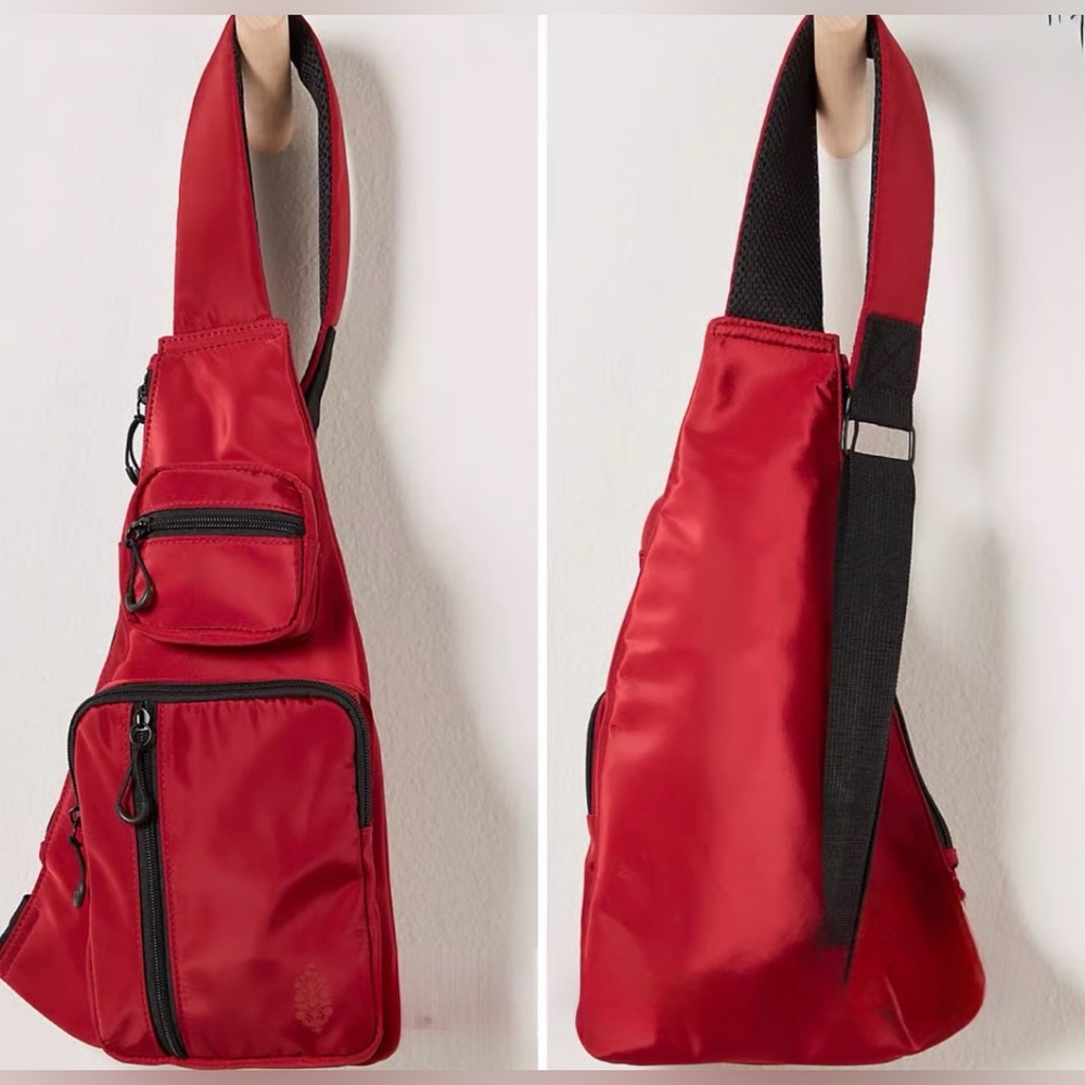 Free People Sprinter Sling bag in Crimson Color NWT